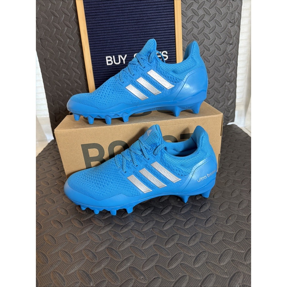 Adidas Ultra Boost Football Cleats Solar Blue Silver JP7412 Men's Size 11